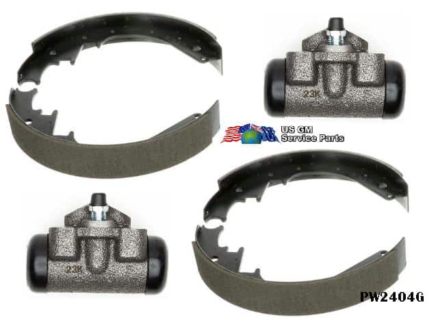 Brake Shoes & Cyl Kit: 55-57 Chev Rear